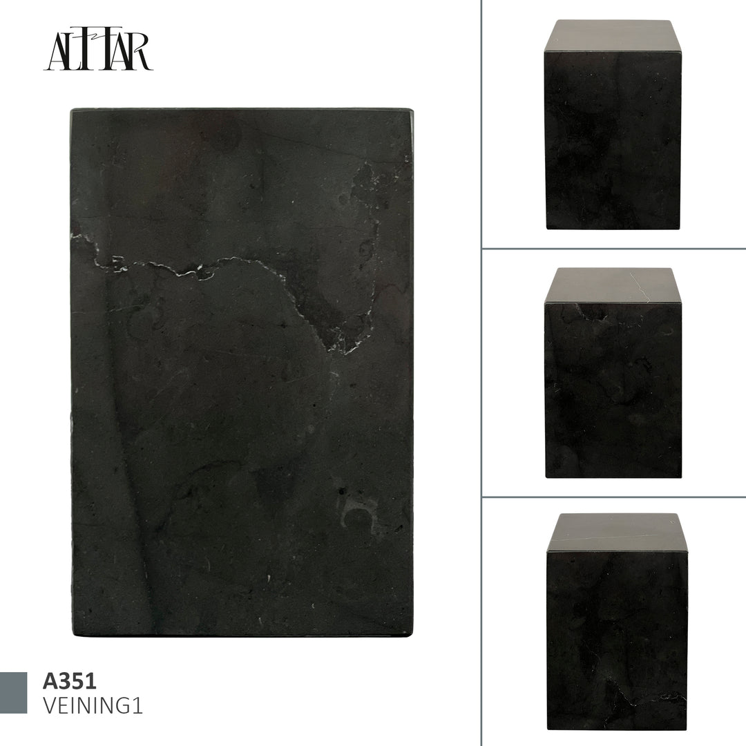 Black Marble Individual Urn - 120 cubic inches