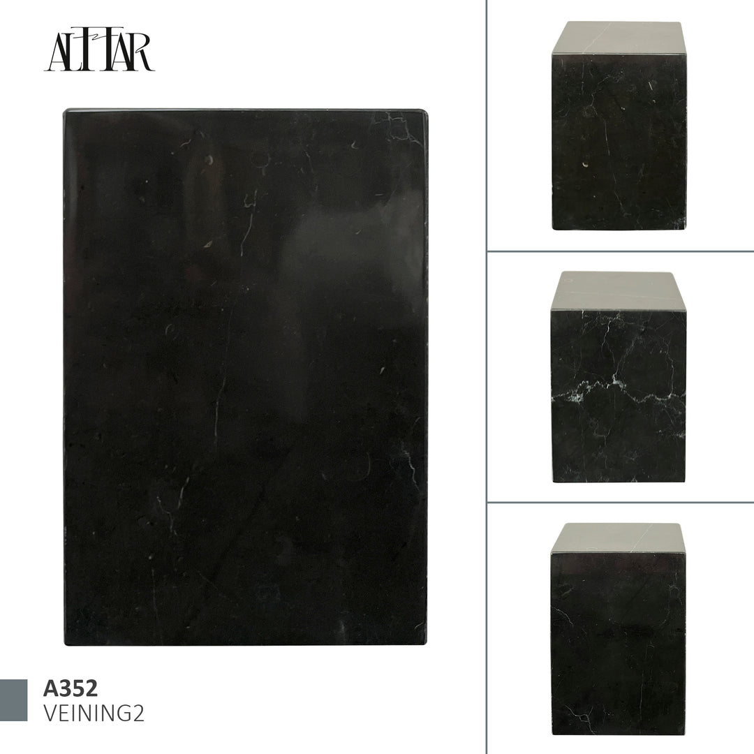 Black Marble Individual Urn - 120 cubic inches