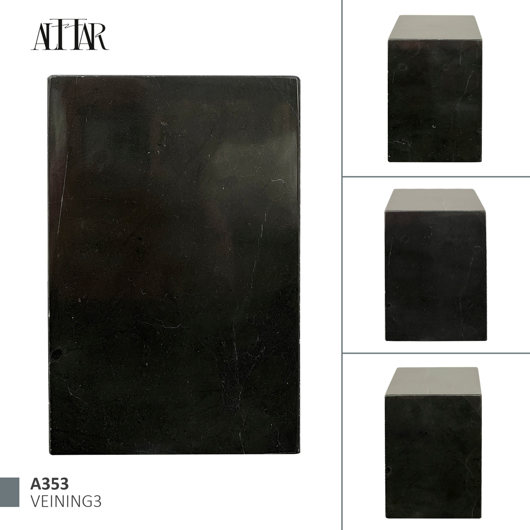 Black Marble Individual Urn - 120 cubic inches