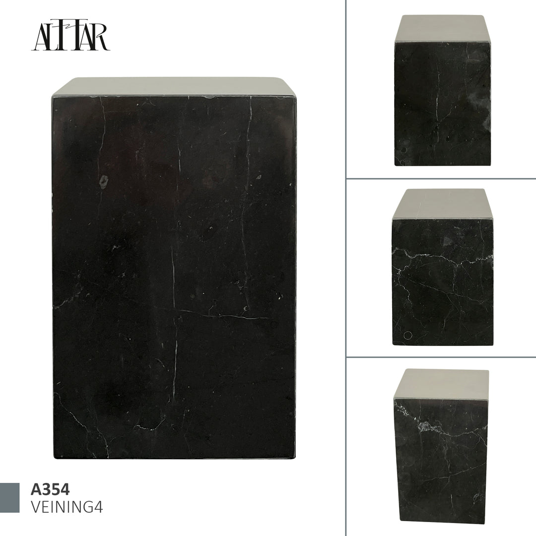 Black Marble Individual Urn - 120 cubic inches