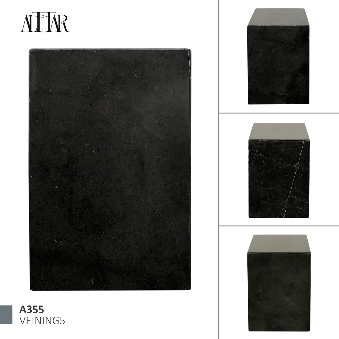 Black Marble Individual Urn - 120 cubic inches