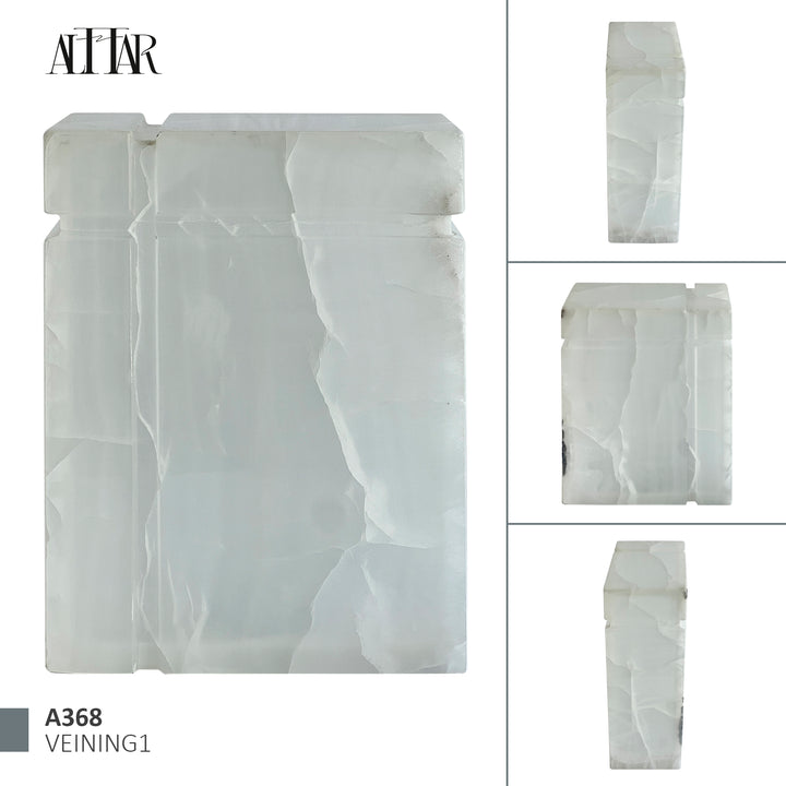 White Onyx Individual Urn, beautiful ash container, natural stone urn for human Ashes, unique white urn for loved ones, onyx stone container