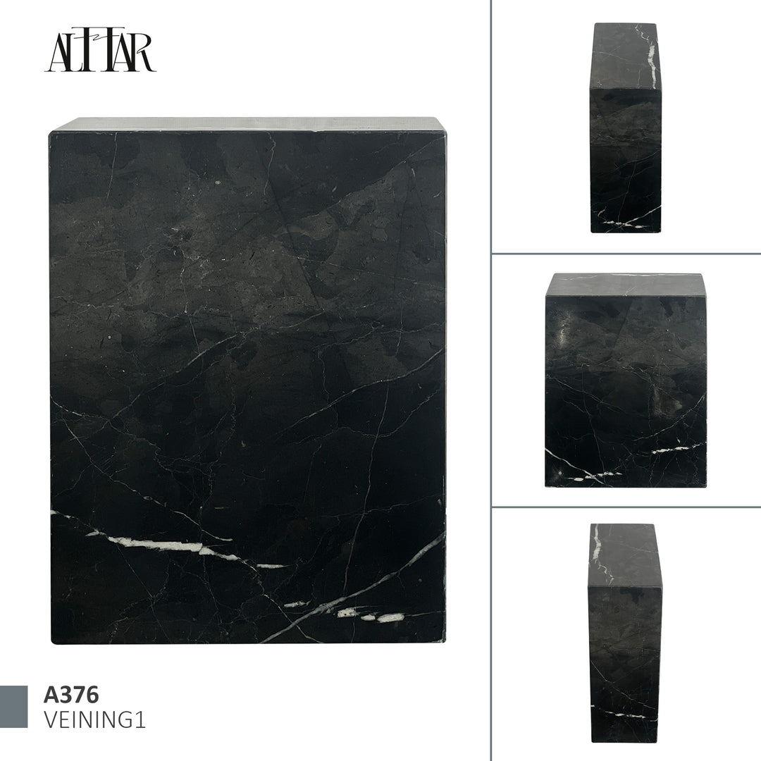 Black Marble Individual Urn - 200 cubic inches