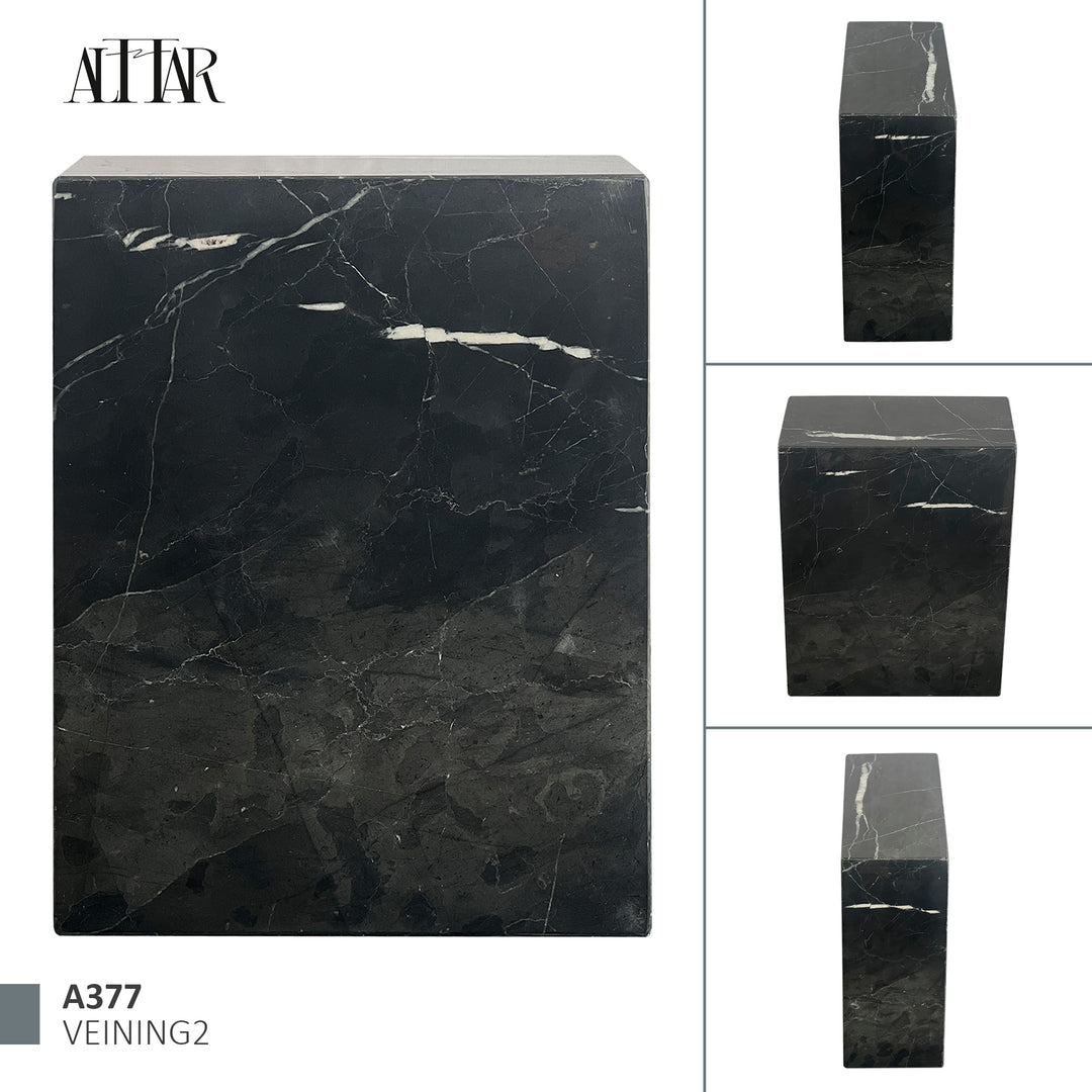 Black Marble Individual Urn - 200 cubic inches