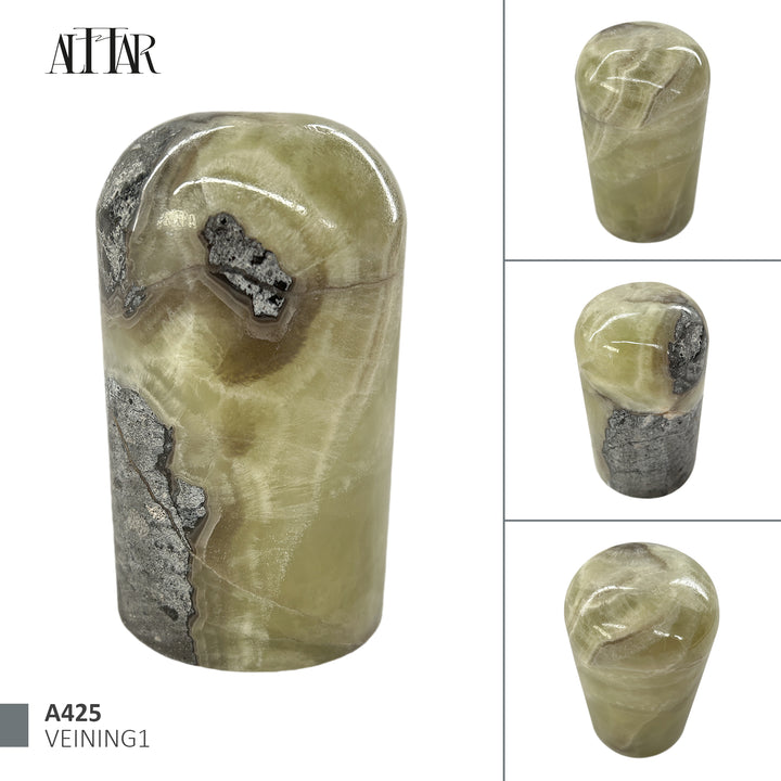 Green Onyx Stone Cremation Urn for Human or Pet Ashes, Ash container, Cremation vessel, Urn 25 cubic inches, Keepsake urn