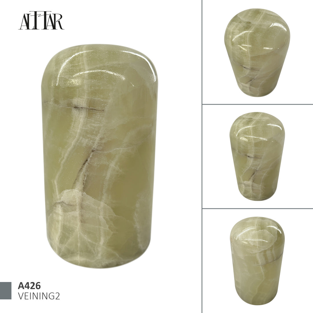 Green Onyx Stone Cremation Urn for Human or Pet Ashes, Ash container, Cremation vessel, Urn 25 cubic inches, Keepsake urn