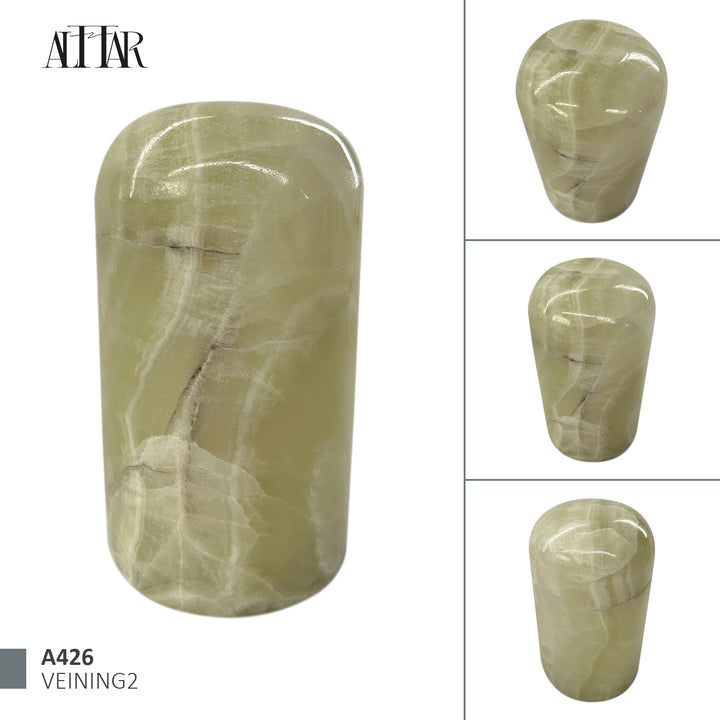 Green Onyx Stone Cremation Urn for Human or Pet Ashes, Ash container, Cremation vessel, Urn 25 cubic inches, Keepsake urn