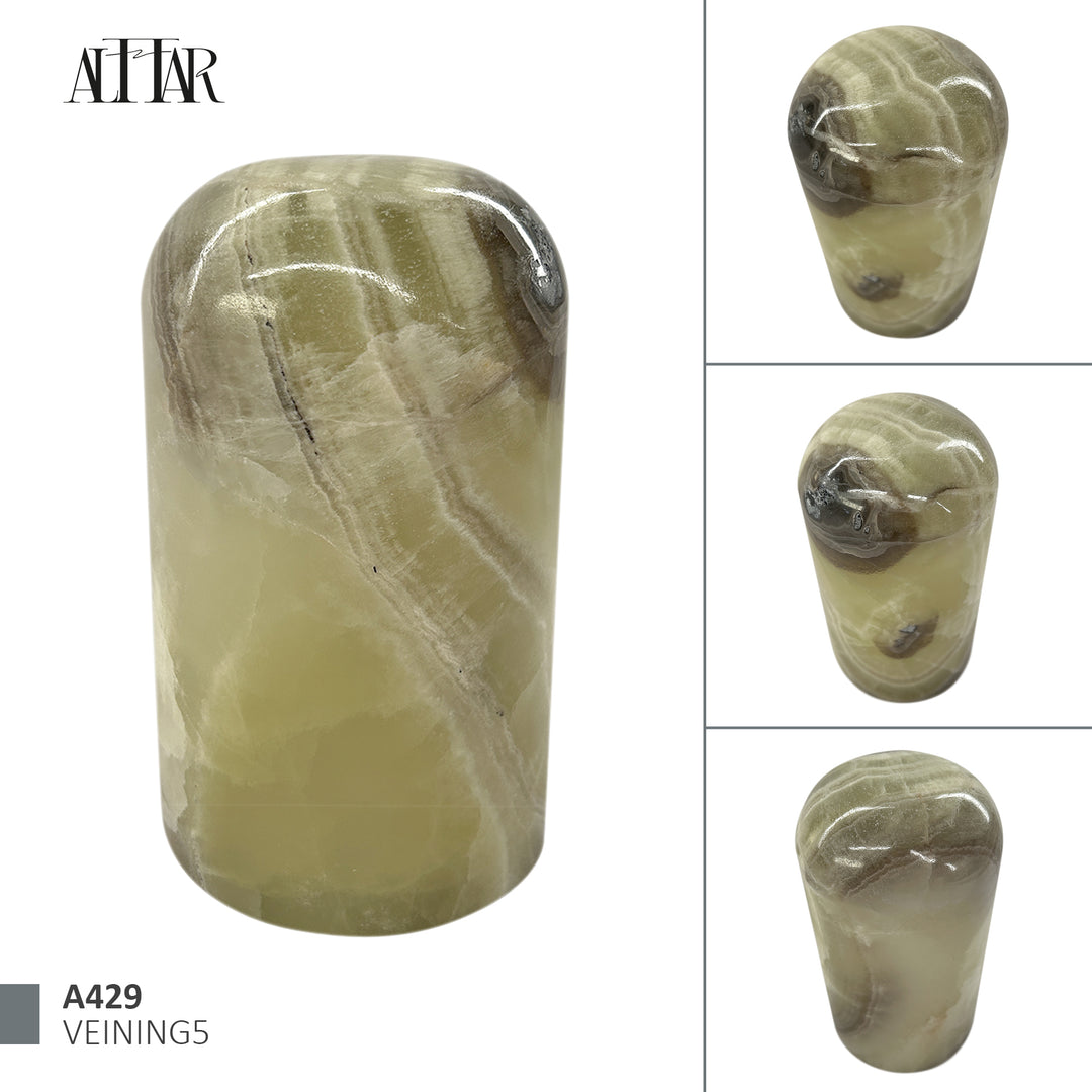 Green Onyx Stone Cremation Urn for Human or Pet Ashes, Ash container, Cremation vessel, Urn 25 cubic inches, Keepsake urn