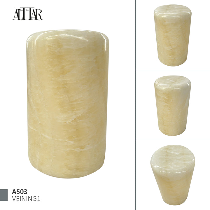 Honey Onyx Stone Cremation Urn for Human Ashes, Ash container, Cremation vessel, Urn 150 cubic inches, Beautiful handmade natural onyx urn