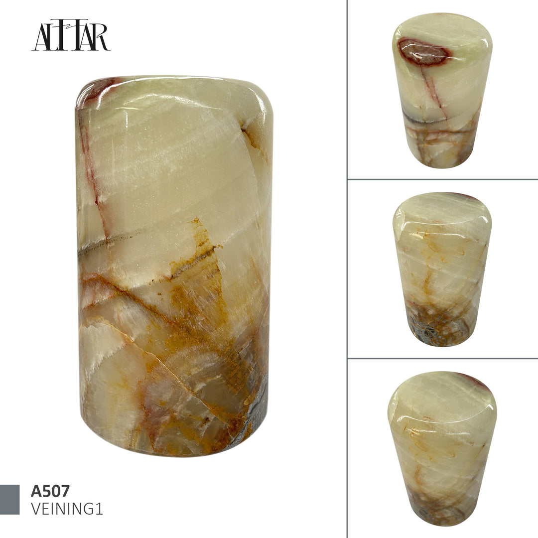 Green Onyx Stone Cremation Urn for Human Ashes, Ash container, Cremation vessel, Urn 150 cubic inches