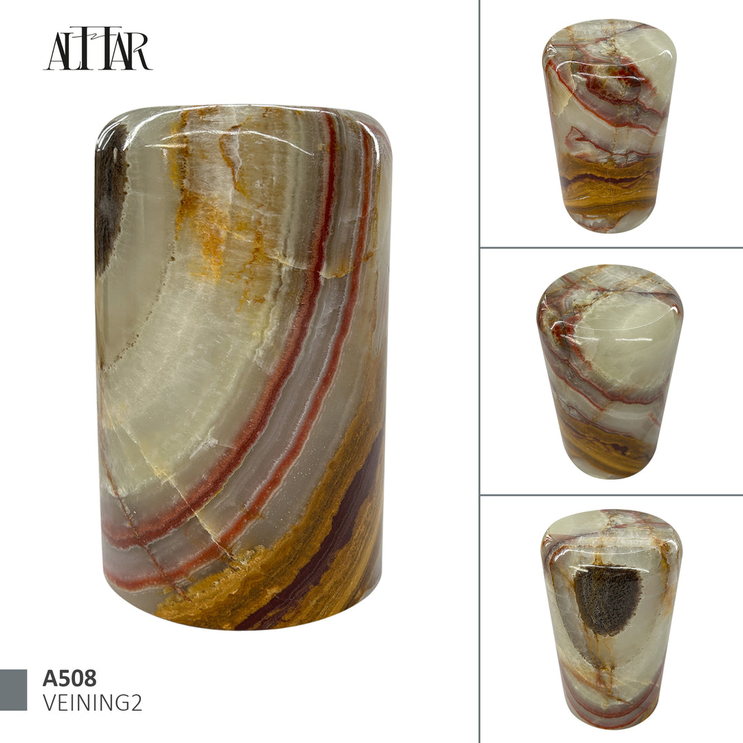 Green Onyx Stone Cremation Urn for Human Ashes, Ash container, Cremation vessel, Urn 150 cubic inches