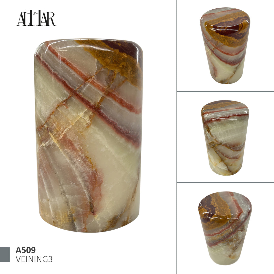 Green Onyx Stone Cremation Urn for Human Ashes, Ash container, Cremation vessel, Urn 150 cubic inches