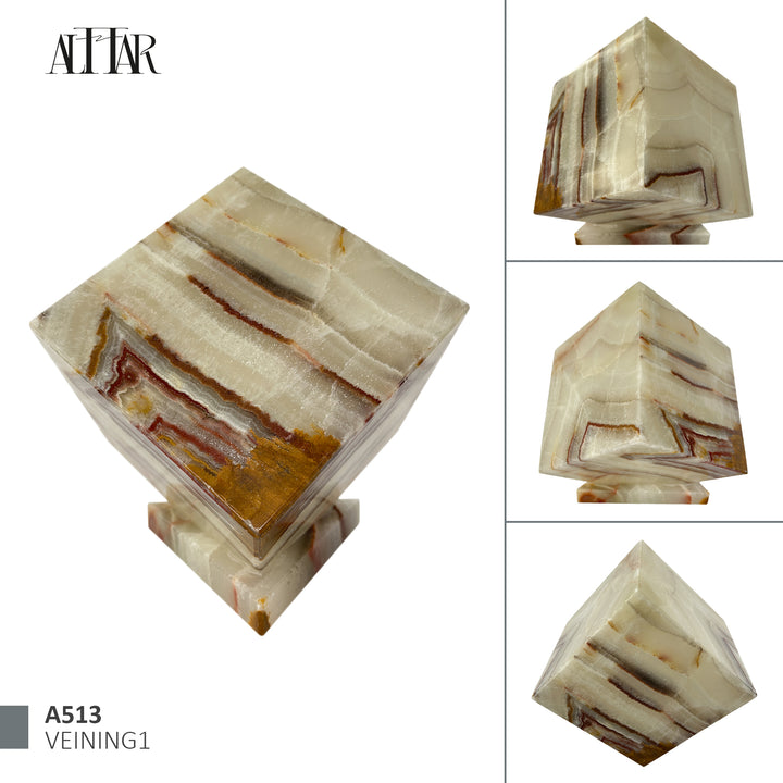 Natural Green and Copper Onyx Stone Individual Urn -