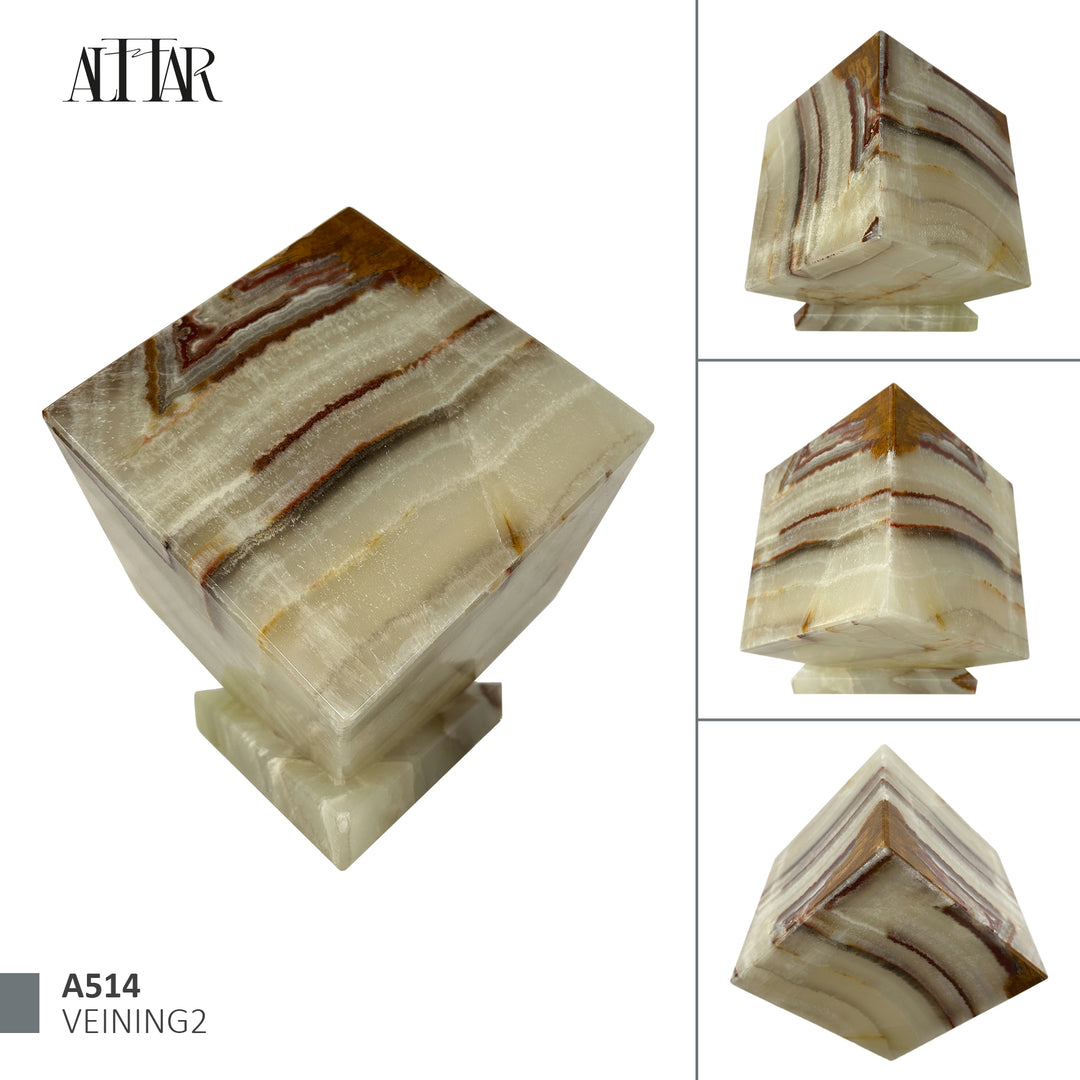 Natural Green and Copper Onyx Stone Individual Urn -