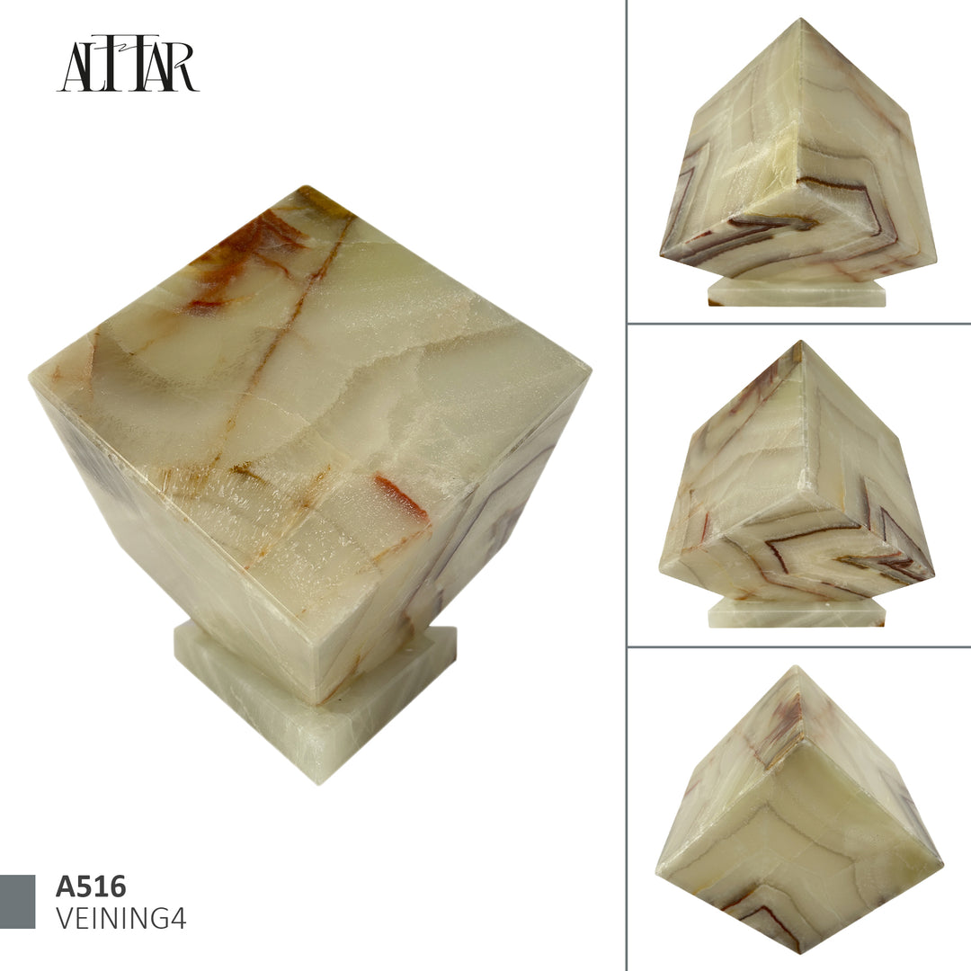 Natural Green and Copper Onyx Stone Individual Urn -