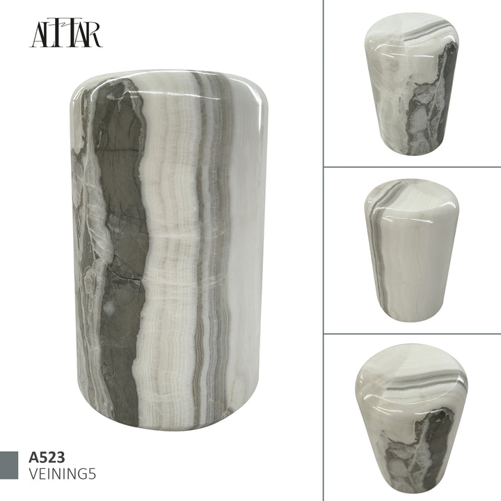 White Onyx Stone Cremation Urn for Human Ashes, Ash container, Cremation vessel, Urn 150 cubic inches, Beautiful handmade natural onyx urn