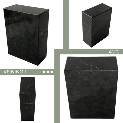 Black Marble Individual Urn - 200 cubic inches