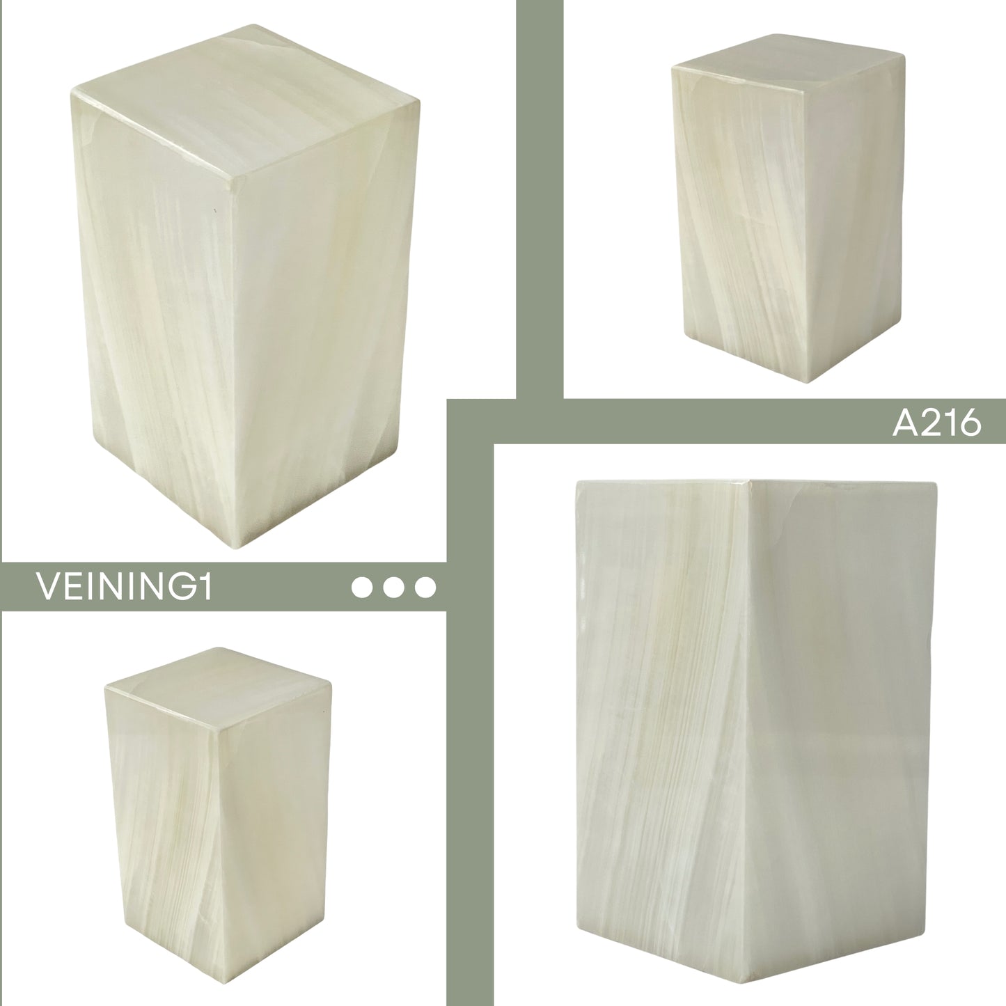 White Onyx Individual Urn - 180 cubic inches