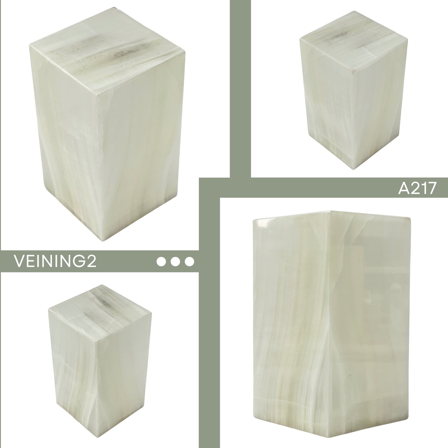 White Onyx Individual Urn - 180 cubic inches