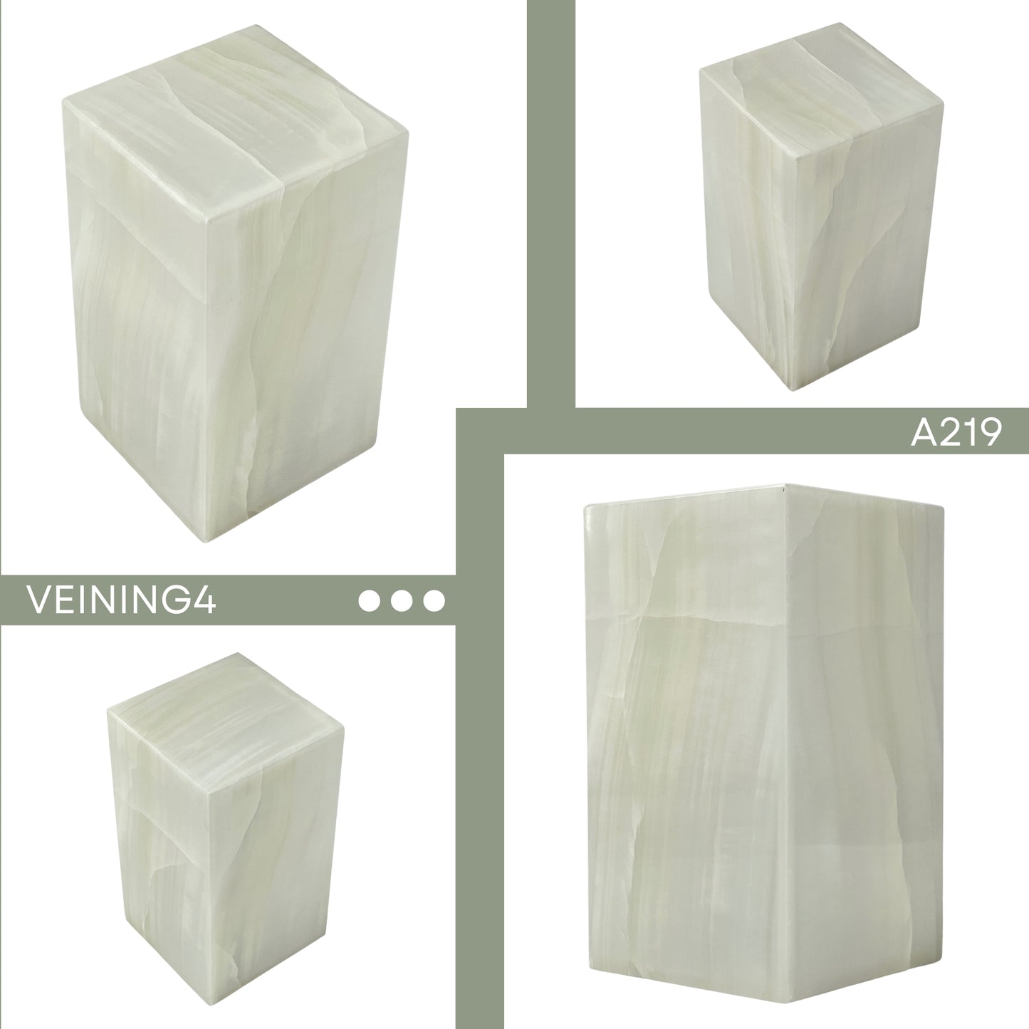 White Onyx Individual Urn - 180 cubic inches