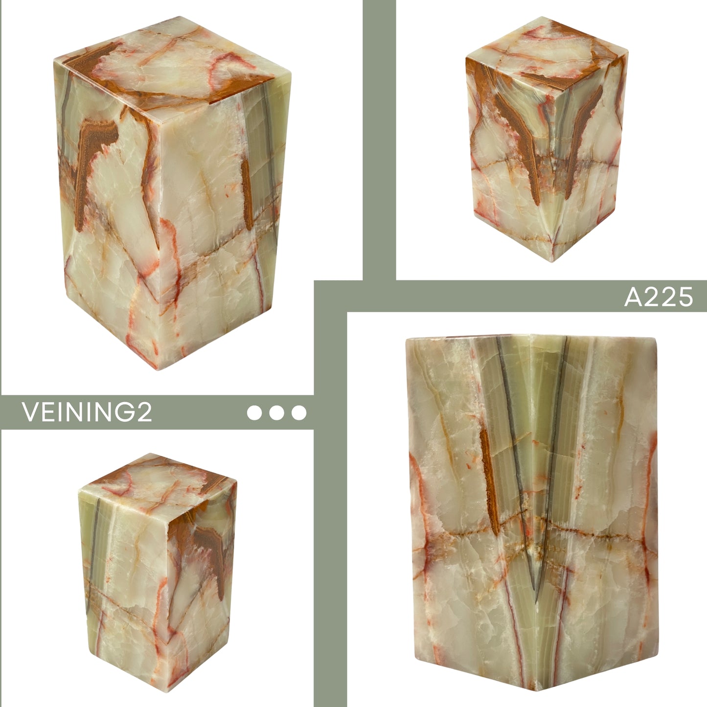 Green Onyx Individual Urn - 180 cubic inches