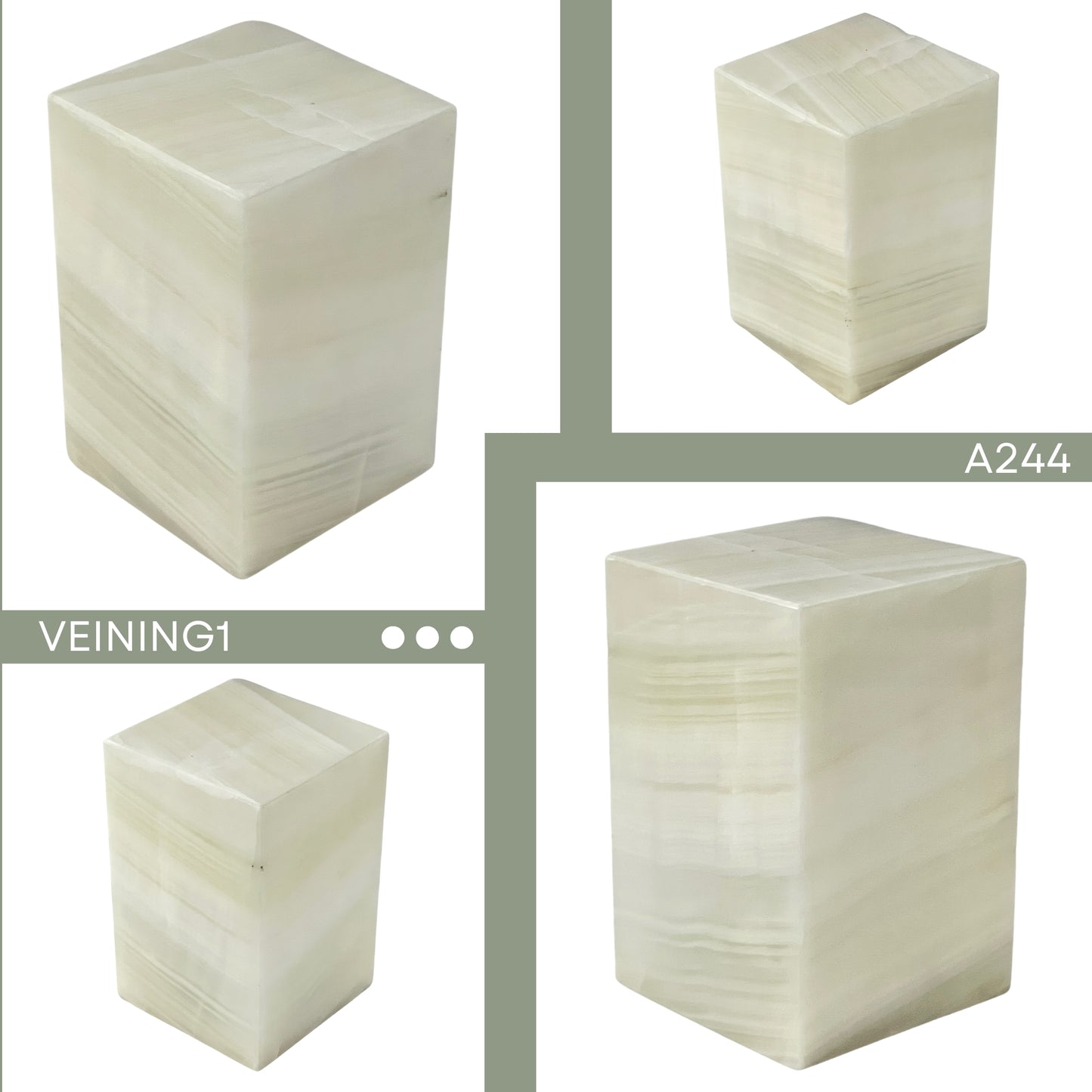 White Onyx Individual Urn - 120 cubic inches