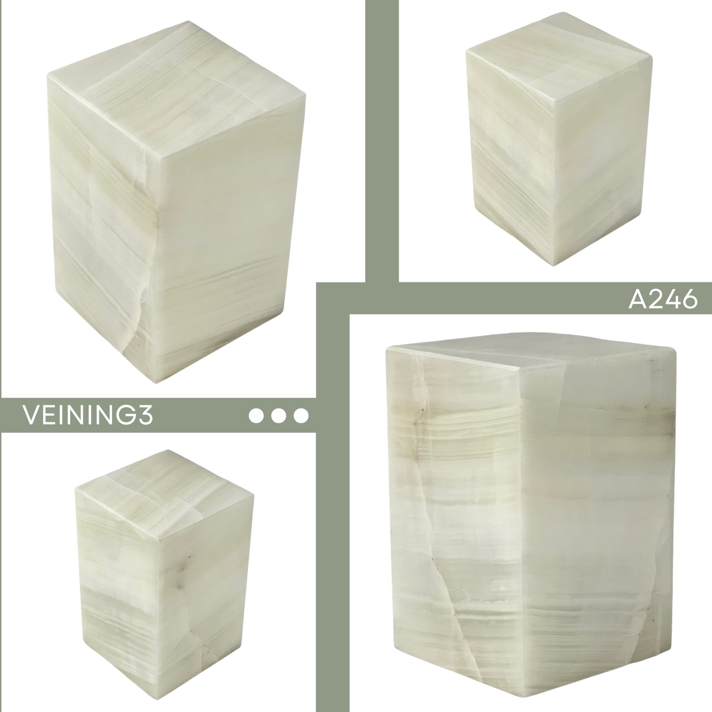 White Onyx Individual Urn - 120 cubic inches