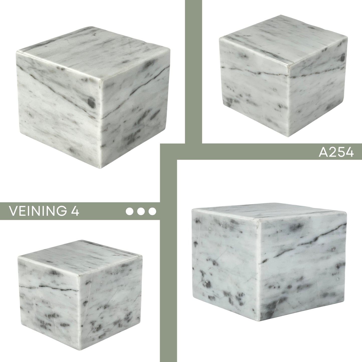 White Marble Mini Urn - 40 cubic inches