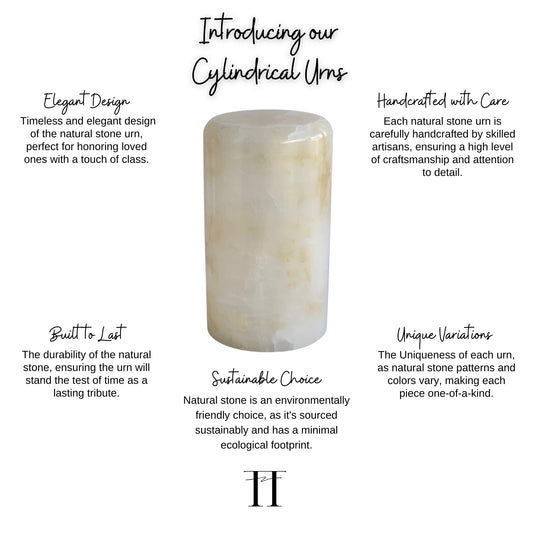 White Onyx Urn - 150 cubic inches