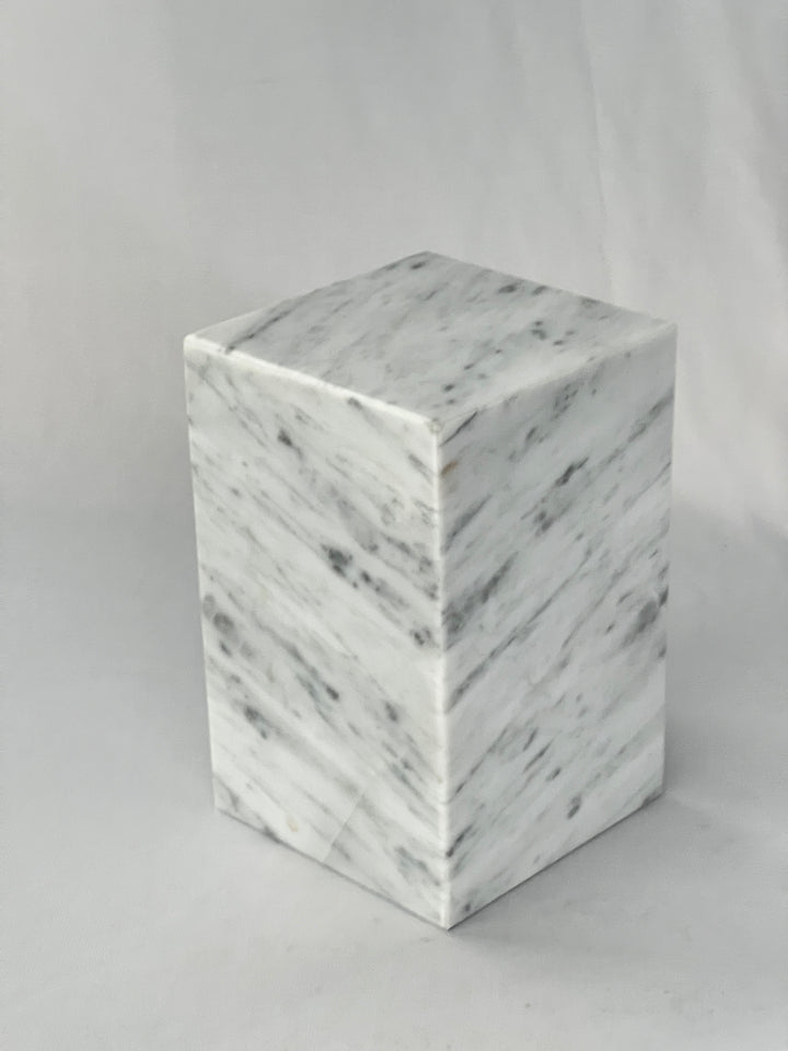 White Marble Individual Urn - 120 cubic inches