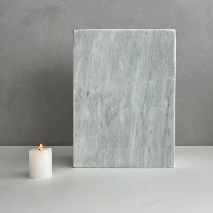 White Marble Urn - 200 cubic inches