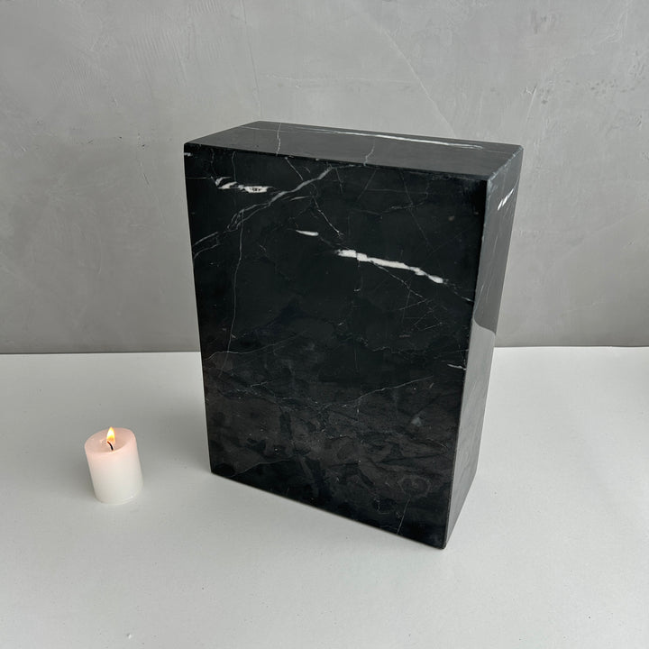 Black Marble Individual Urn - 200 cubic inches