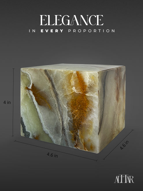 Hand-Carved Onyx Funeral Urn: Natural Stone Memorial Keepsake