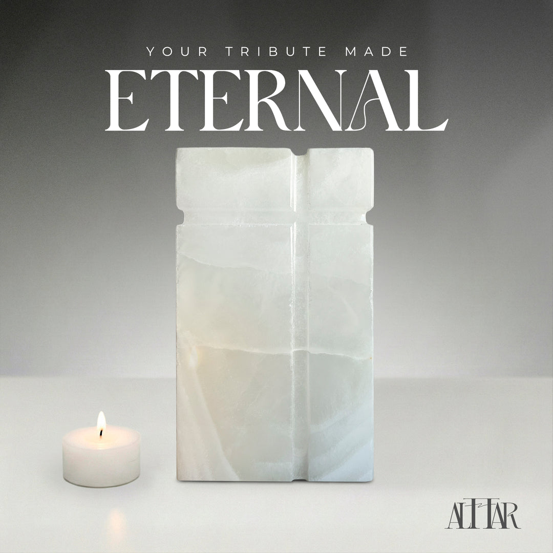 Beautiful White Onyx Memorial Urn for Ashes, Handcrafted Funeral, Individual Natural Stone Urn, Hand-Carved Memorial for Ashes