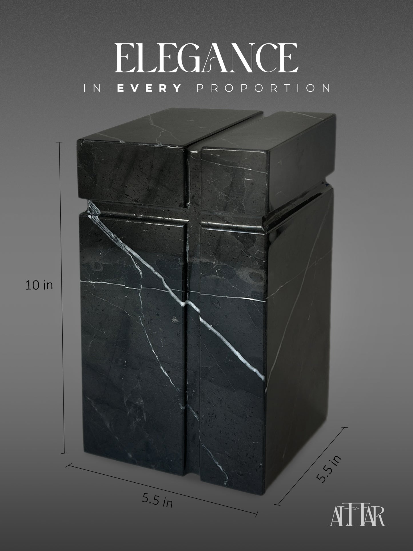 Natural Black Marble Urn, Hand-Carved Memorial Individual Urn for Ashes, Unique Funeral Urn, Handcrafted Funeral, Natural Marble Stone Urn.