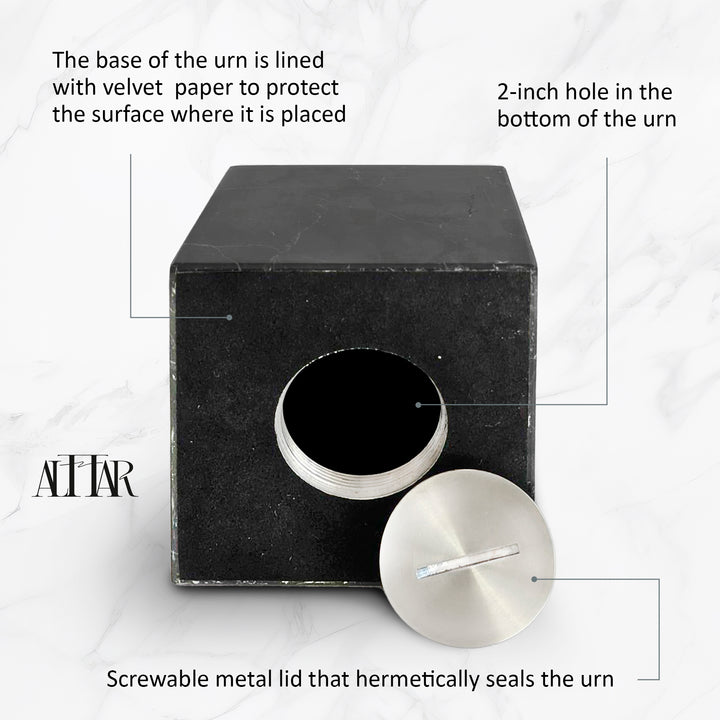 Beautiful White Marble Cremation Urn for Human or pet Ashes, Ash container, Cremation vessel