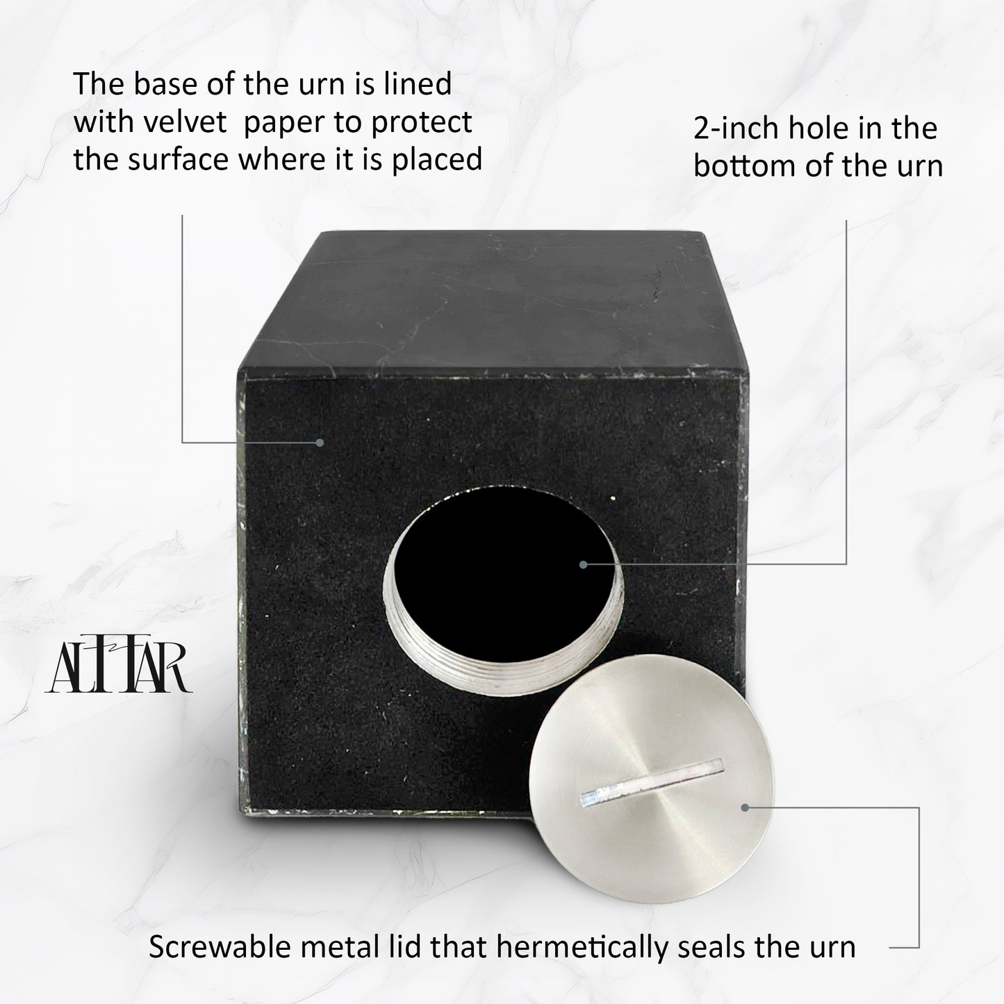 White Onyx Individual Urn, beautiful ash container, natural stone urn for human Ashes, unique white urn for loved ones, onyx stone container