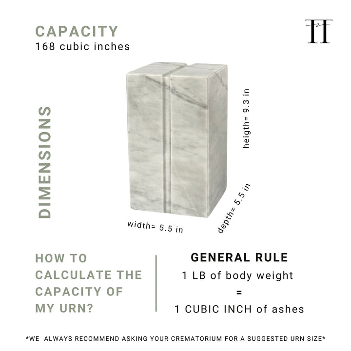 Elegant White, Black Marble Cremation Urn, Individual Urn for Ashes, Handcrafted Memorial Urn for Loved Ones