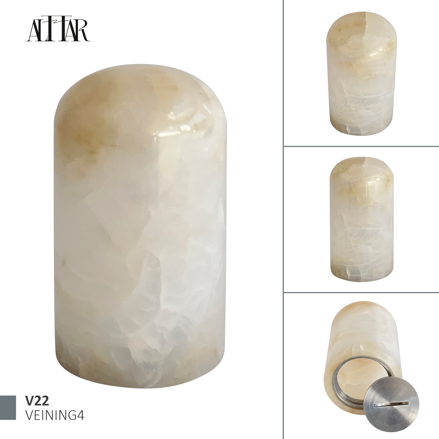 White Onyx Stone Cremation Urn for Loved ones, Ash container, Cremation vessel, Mini Urn, Keepsake urn