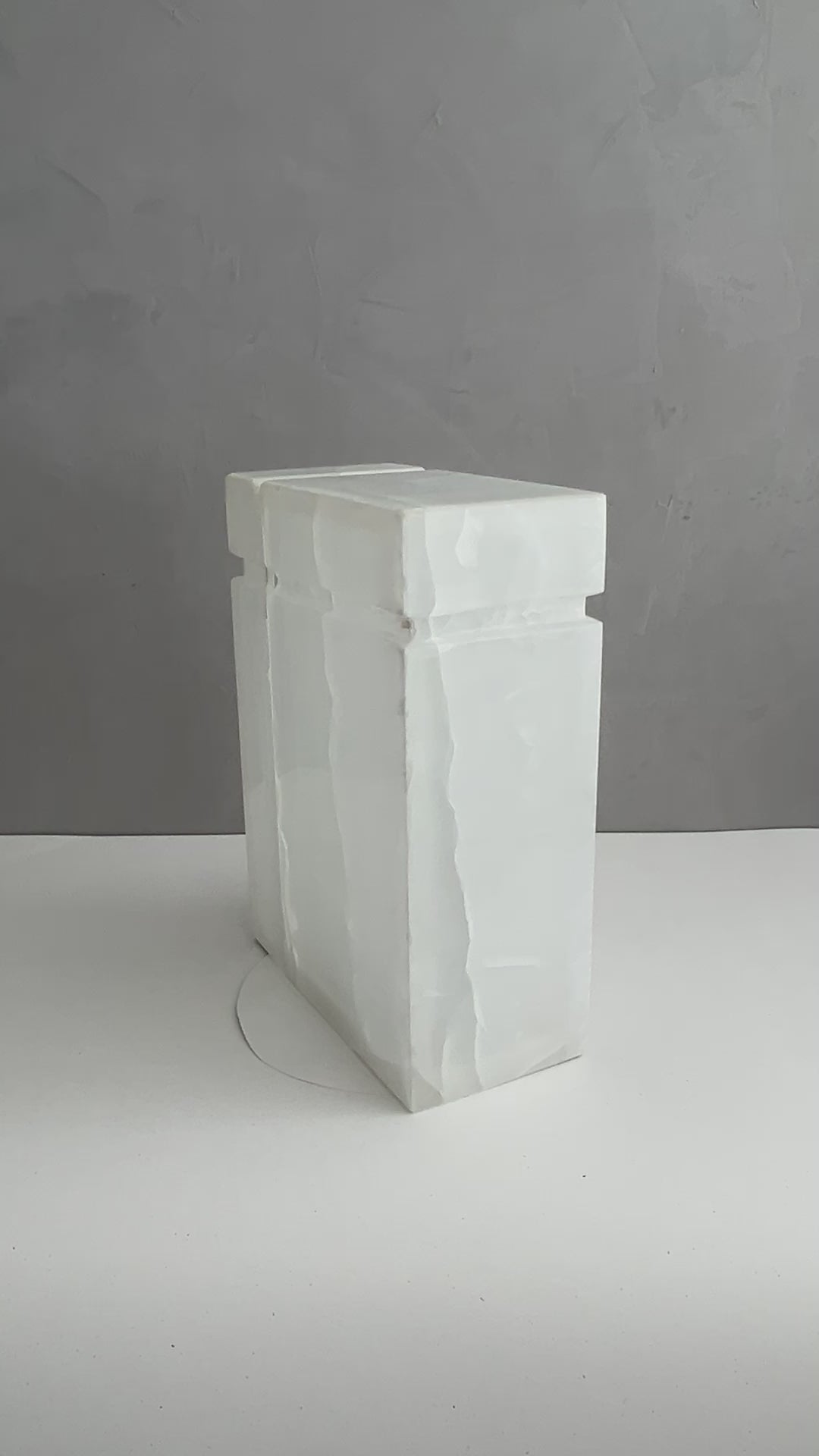 White Onyx Individual Urn, beautiful ash container, natural stone urn for human Ashes, unique white urn for loved ones, onyx stone container