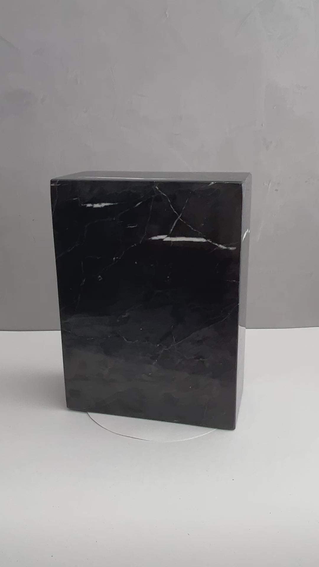 Black Marble Individual Urn - 200 cubic inches
