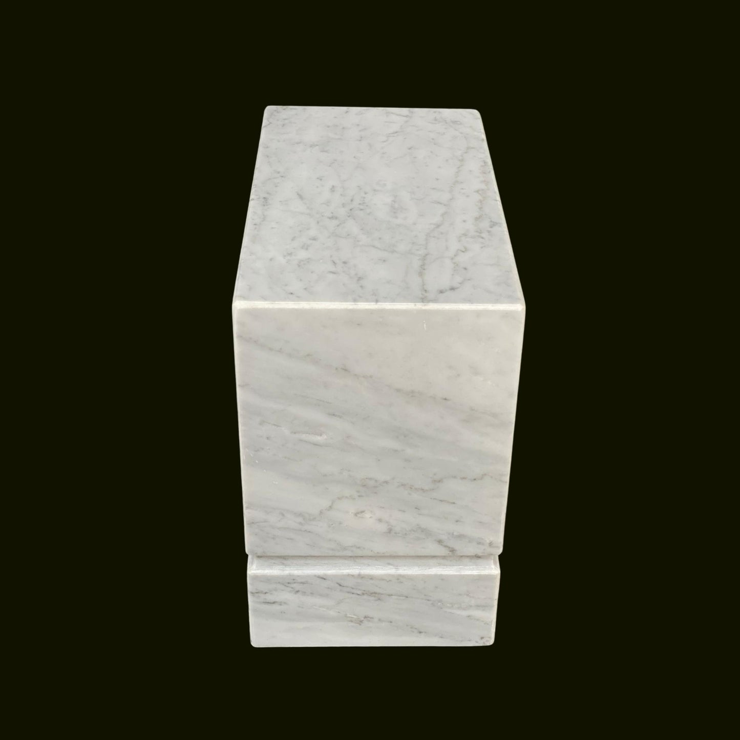 White Marble Double Urn - 440 cubic inches