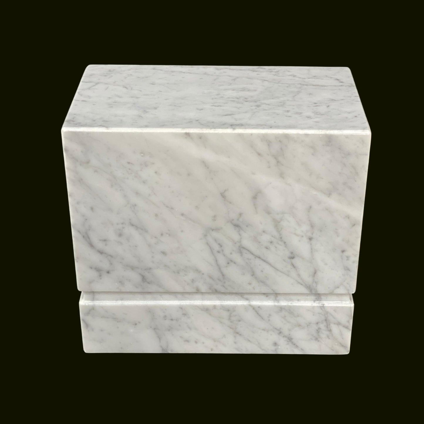 White Marble Double Urn - 440 cubic inches