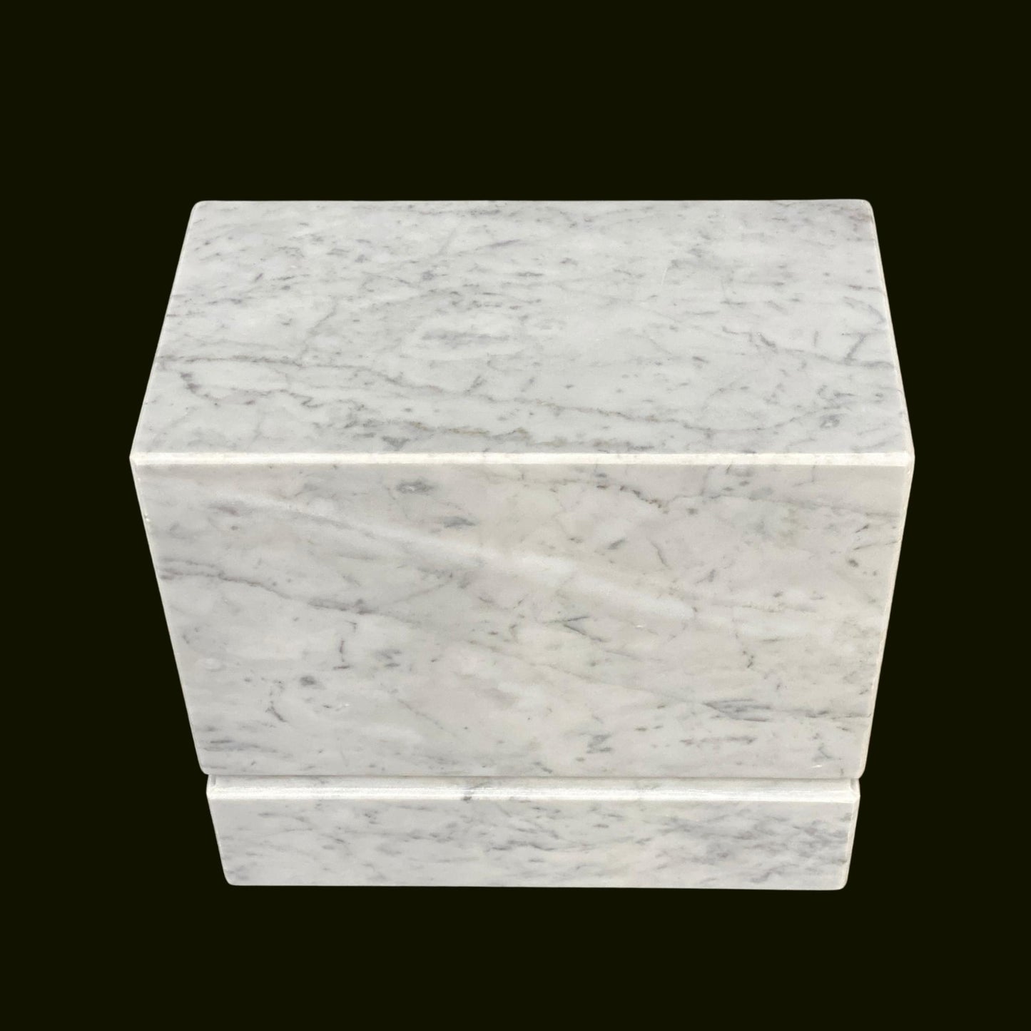 White Marble Double Urn - 440 cubic inches