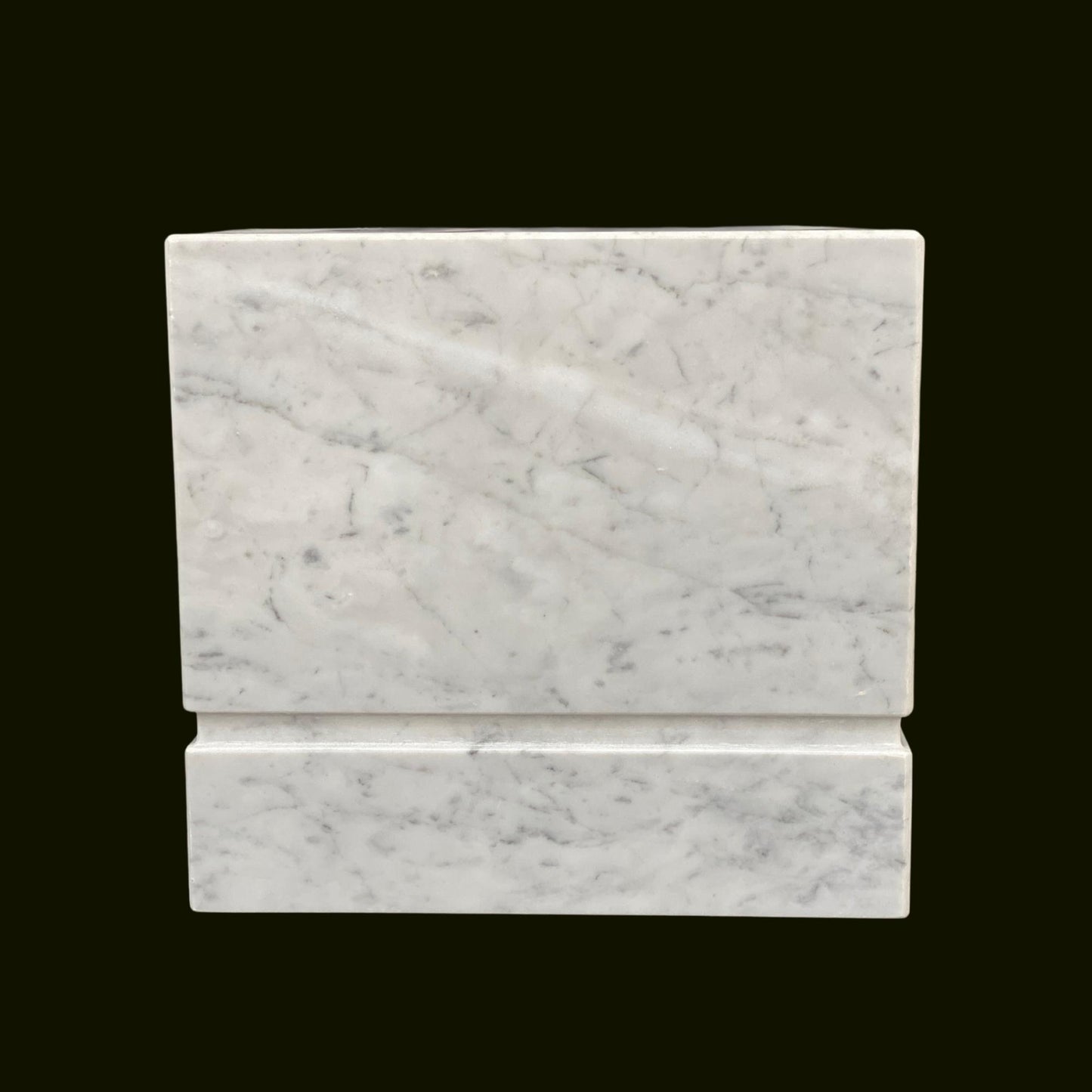 White Marble Double Urn - 440 cubic inches