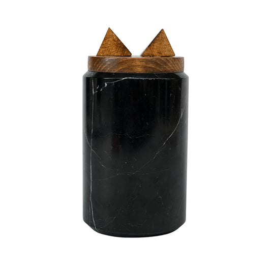 Black Marble Urn - 65 cubic inches