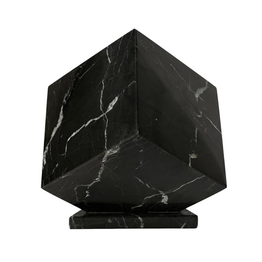 Black Marble Urn - 125 cubic inches