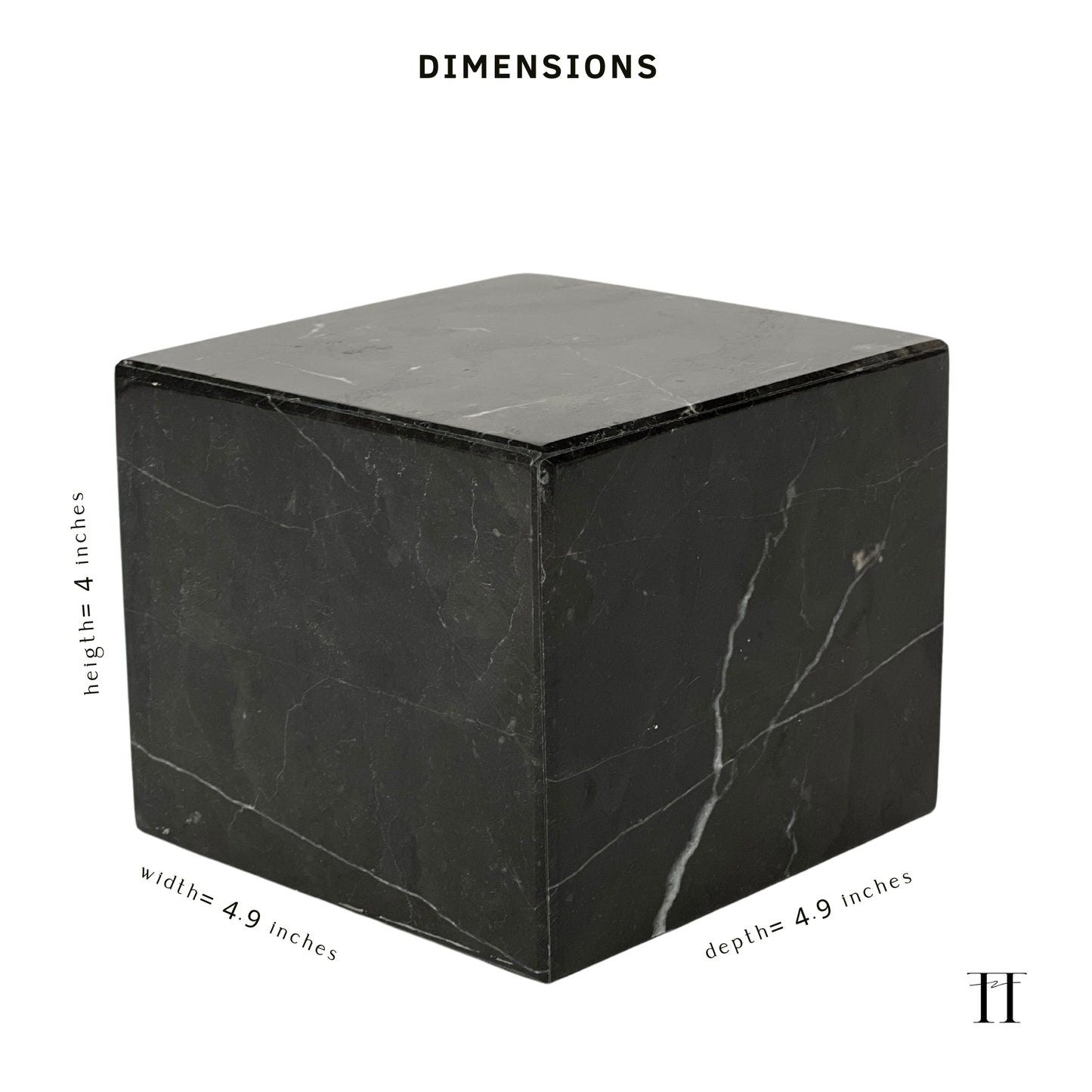 Black Marble Urn - 40 cubic inches