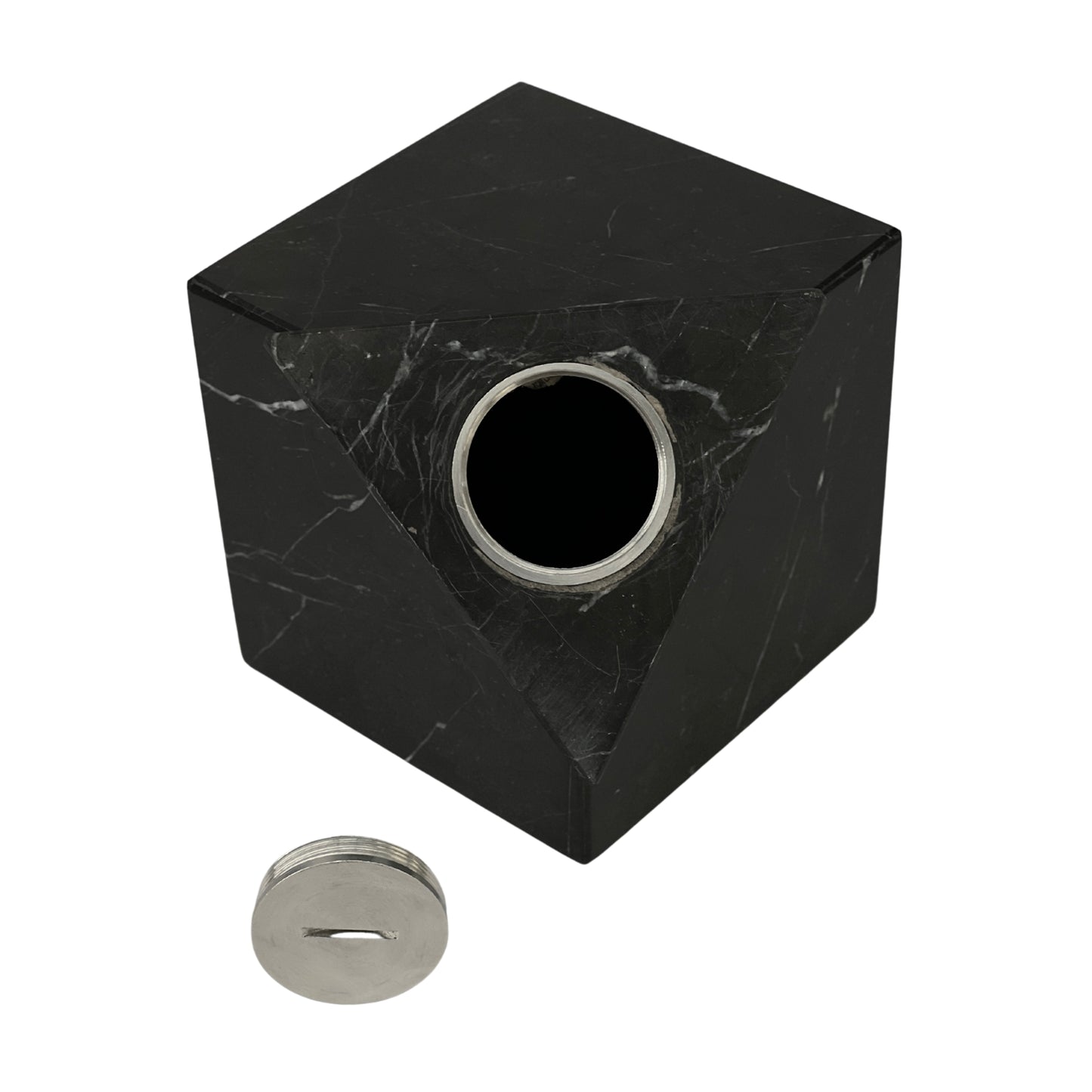 Black Marble Urn - 125 cubic inches