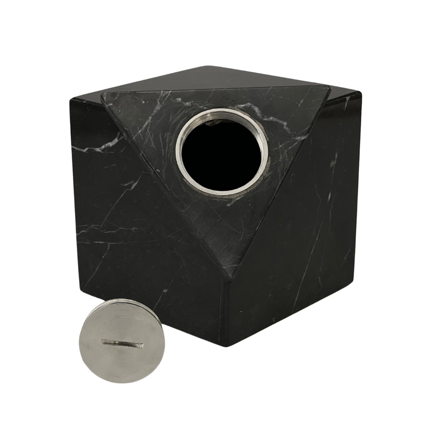 Black Marble Urn - 125 cubic inches